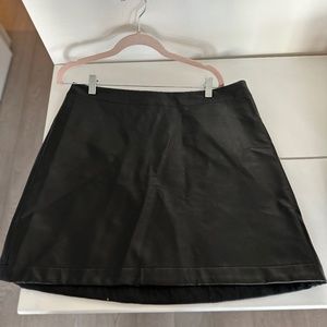 Vegan Leather Mini Skirt Size 16 Tall